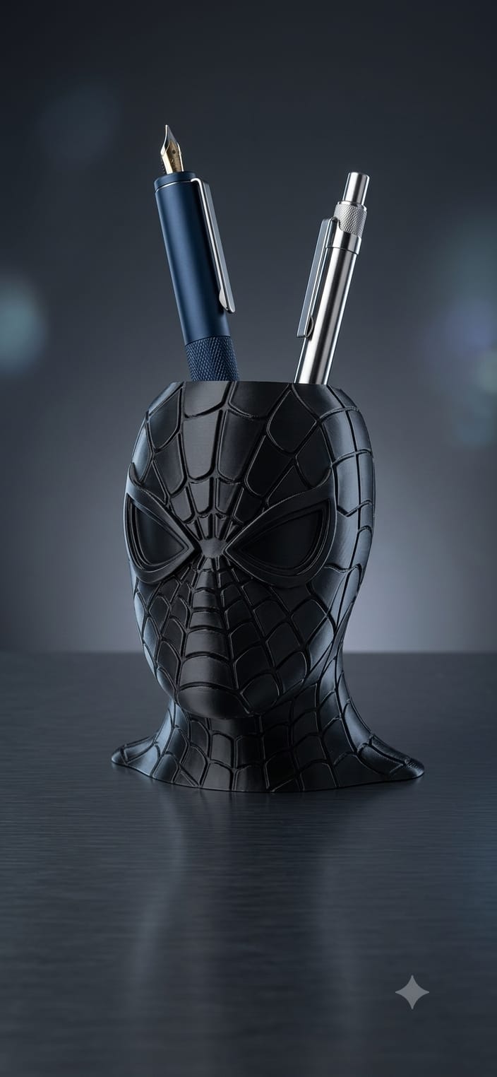 Spiderman Multiple Pen holder — 3D printed desk organisers by Savvyneur3d